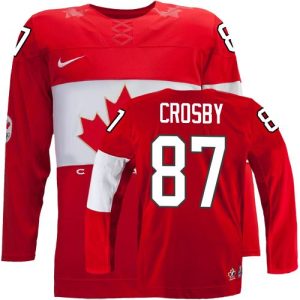 Olympic Hockey Kanada Team #87 Sidney Crosby Authentic Punainen Vieras 2014